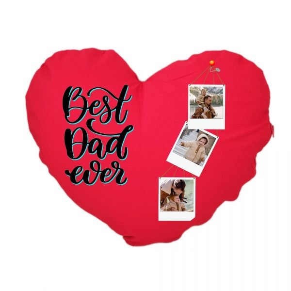 Cuscino cuore in cotone Dad