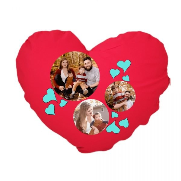Cuscino cuore in cotone Ovali