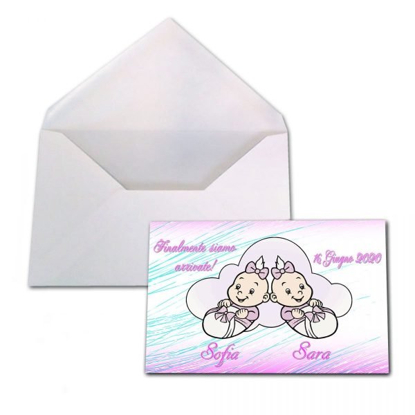 Biglietto di Auguri per bambini Gemelle