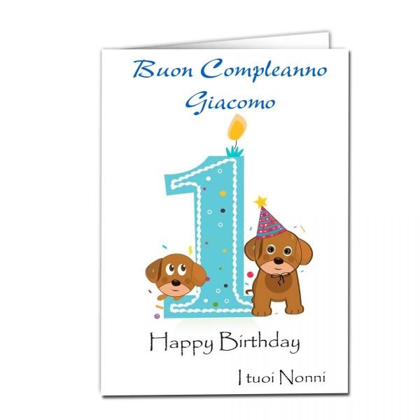 Biglietto Auguri pieghevole Compleanno