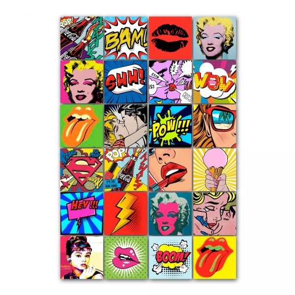 Mosaico in ceramica Pop art