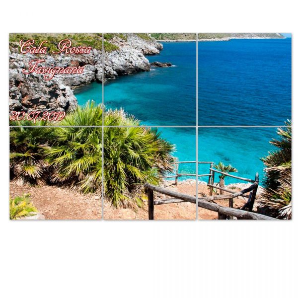 Mosaico in ceramica Cala rossa