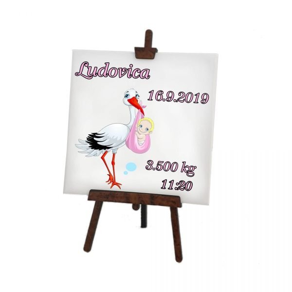 Quadretto Cicogna Decorativo