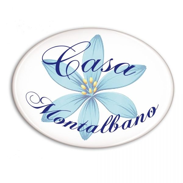 Toponomastica ovale Fiore blu