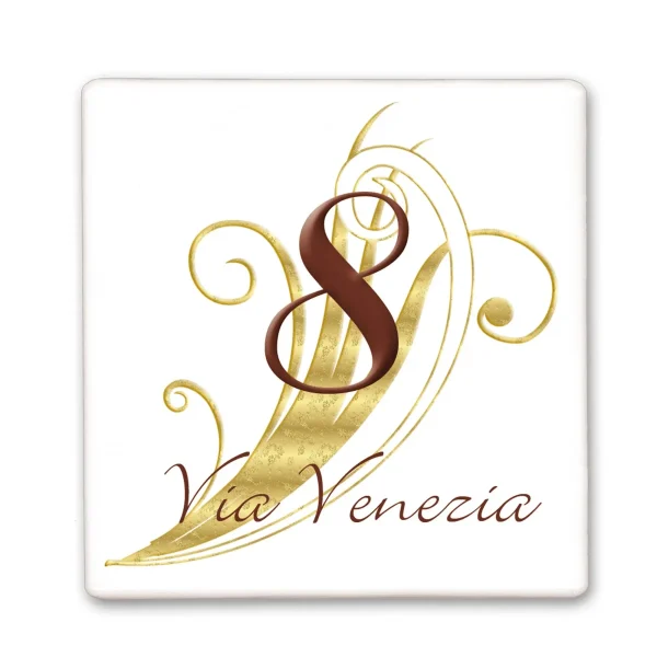 Numero civico quadrato Foglia d’oro