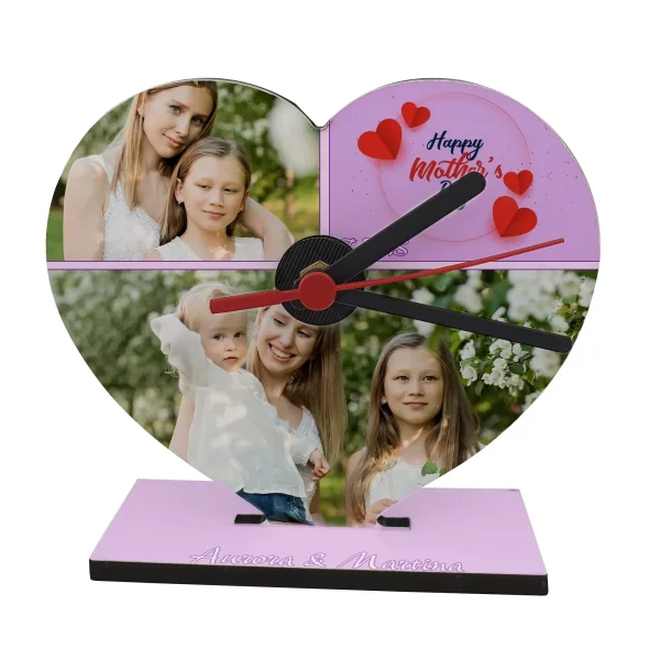 Orologio a cuore da tavolo Mamma