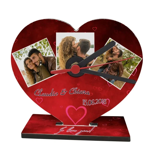 Orologio a cuore da tavolo Trio
