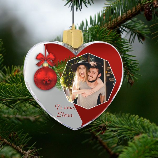 Palla di natale Cuore Palla rossa