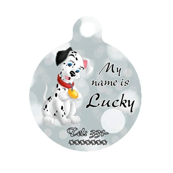 Medagliette animali tonda Lucky