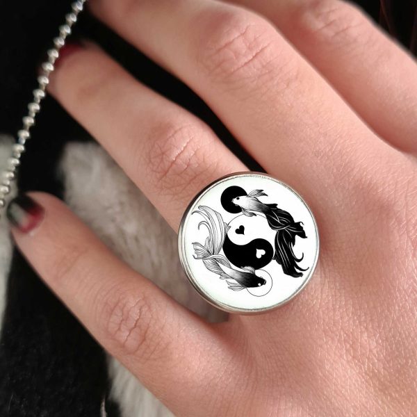Anello personalizzato Yin Yang