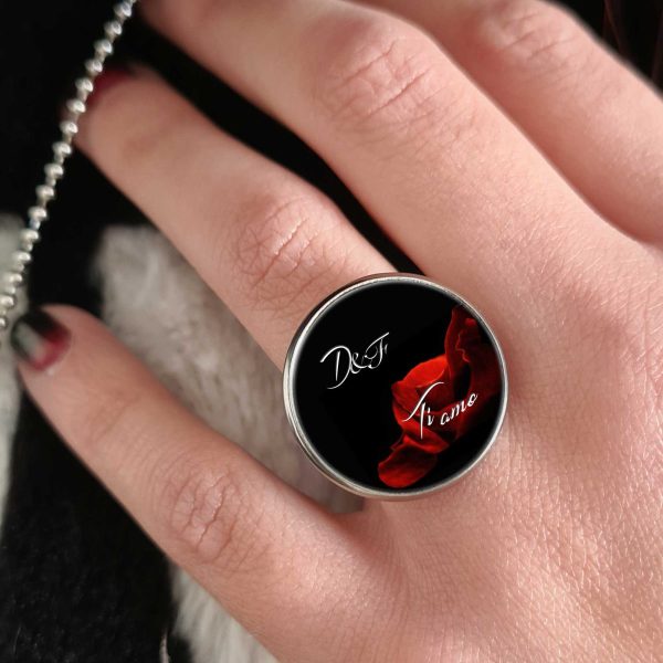 Anello personalizzato Red rose