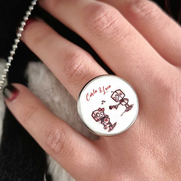 Anello personalizzato Robottino love